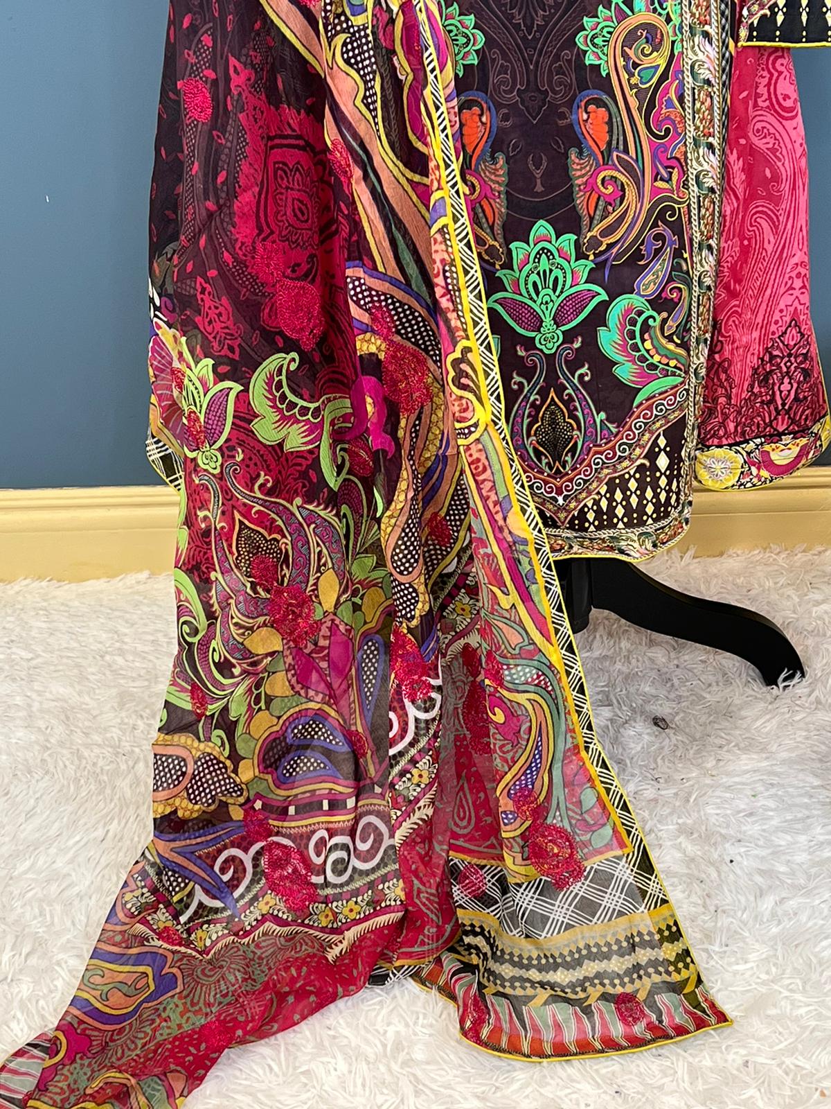 Pakistani Stitched Embroidered luxury lawn Dresses Ready To Ship