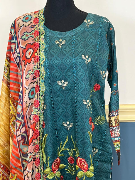 Pakistani Stitched Embroidered luxury lawn Dresses Ready To Ship