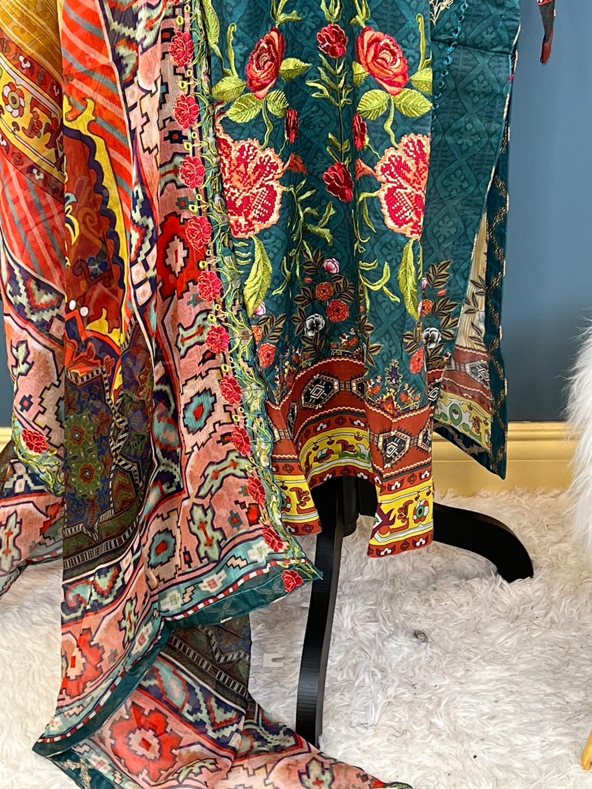 Pakistani Stitched Embroidered luxury lawn Dresses Ready To Ship