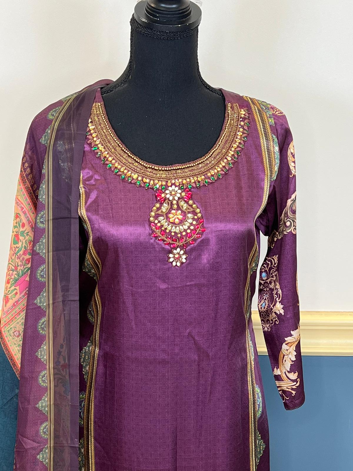 Indian Stitched Embroidered Silk Collection Ready To Ship