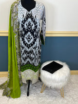 Indian Cotton Stitched Embroidery Suit Ready To Ship