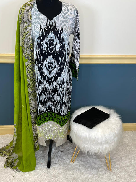 Indian Cotton Stitched Embroidery Suit Ready To Ship