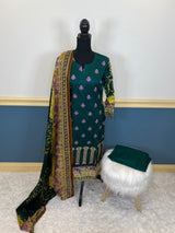 Indian Cotton Stitched Embroidery Suit Ready To Ship
