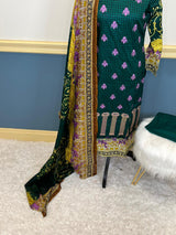 Indian Cotton Stitched Embroidery Suit Ready To Ship