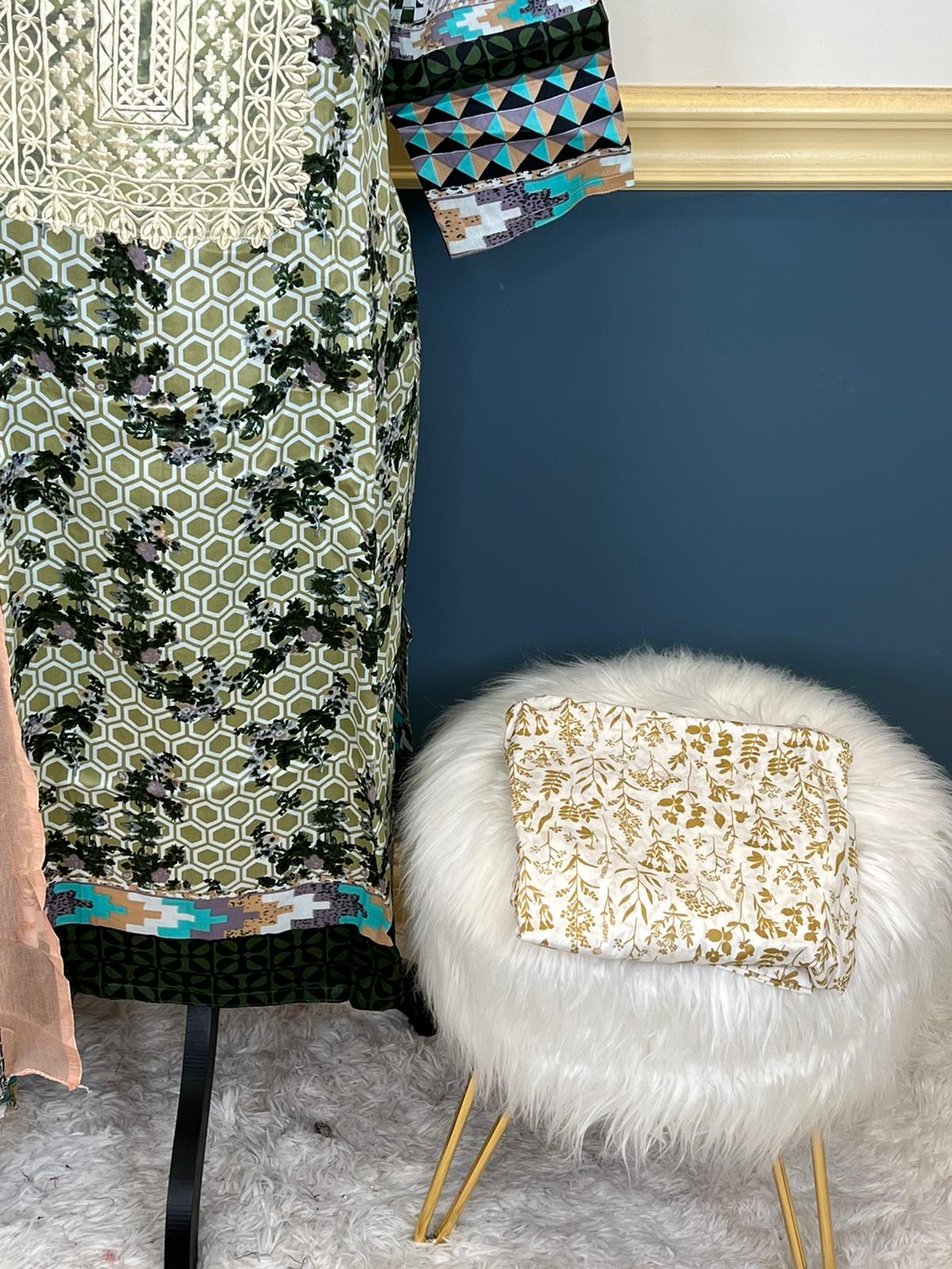 Indian Cotton Stitched Embroidery Suit Ready To Ship