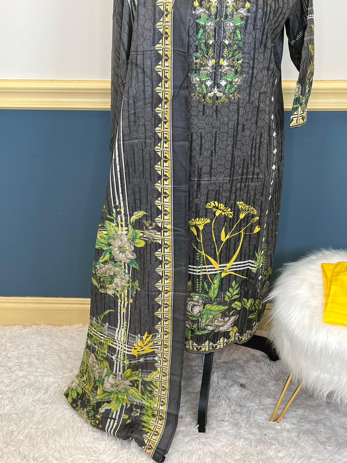 Indian Cotton Stitched Embroidery Suit Ready To Ship