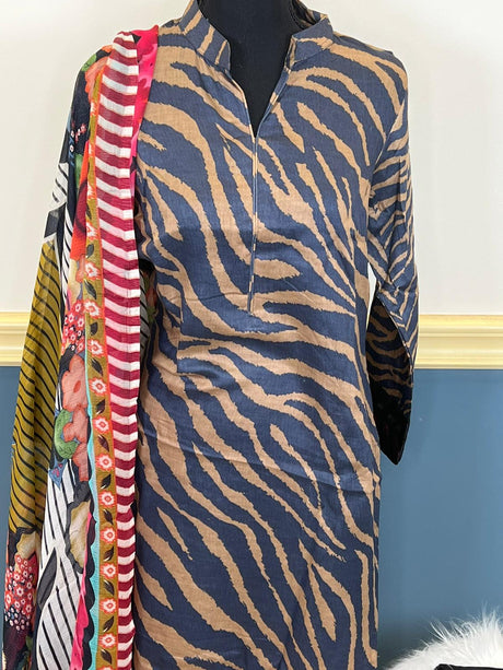 Indian Cotton Stitched Embroidery Suit Ready To Ship