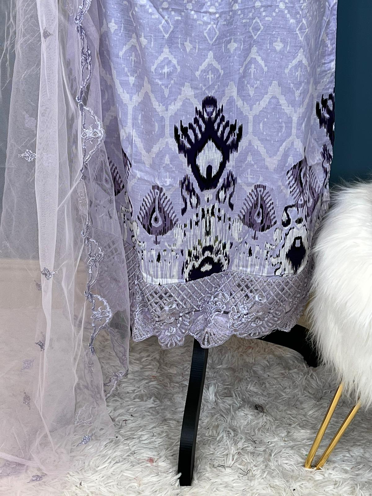 Indian Cotton Stitched Embroidery Suit Ready To Ship