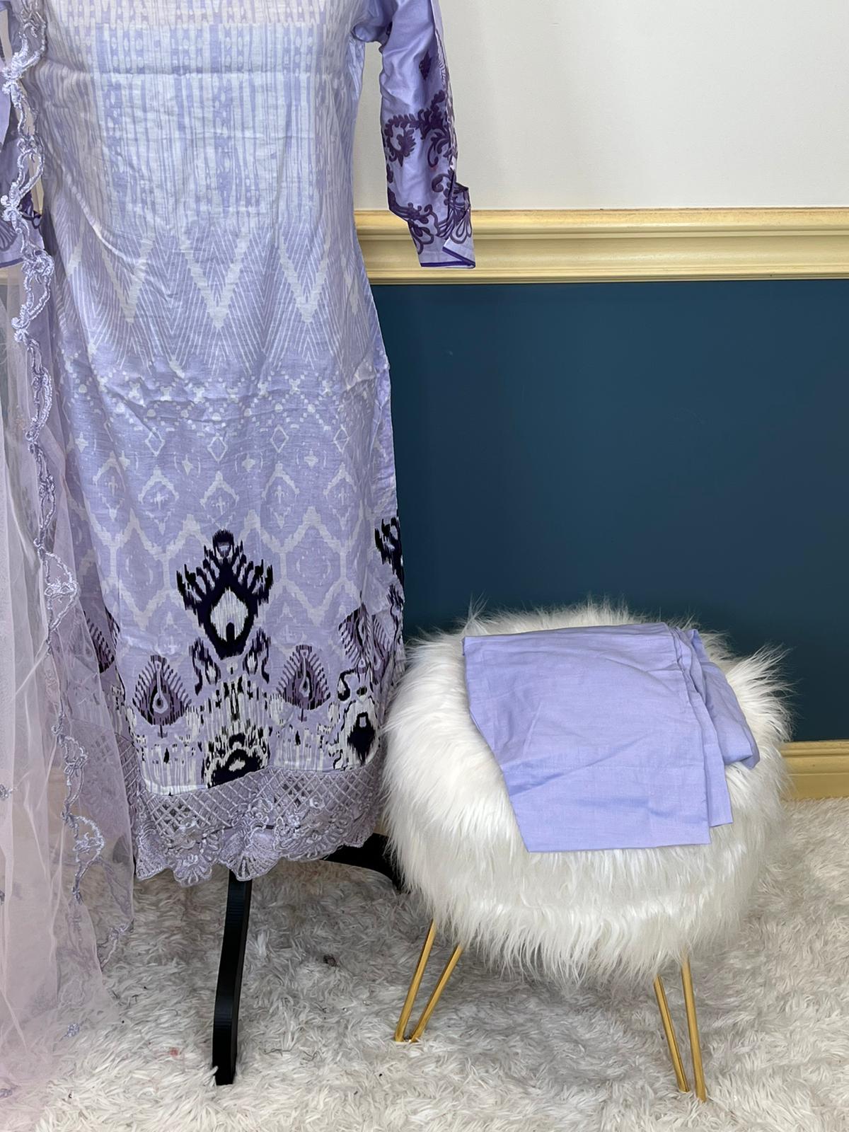 Indian Cotton Stitched Embroidery Suit Ready To Ship