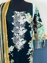 Indian Cotton Stitched Embroidery Suit Ready To Ship