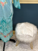 Indian Cotton Stitched Embroidery Suit Ready To Ship