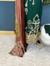 Indian Cotton Stitched Embroidery Suit Ready To Ship