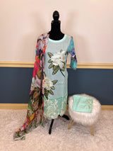 Indian Cotton Stitched Embroidery Suit Ready To Ship