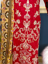 Indian Cotton Stitched Embroidery Suit Ready To Ship