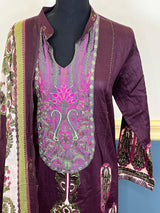 Indian Cotton Stitched Embroidery Suit Ready To Ship