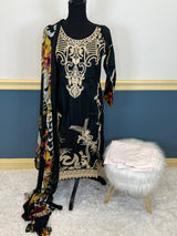 Indian Cotton Stitched Embroidery Suit Ready To Ship