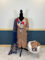 Indian Cotton Stitched Embroidery Suit Ready To Ship