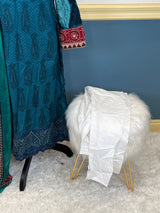 Indian Cotton Stitched Embroidery Suit Ready To Ship