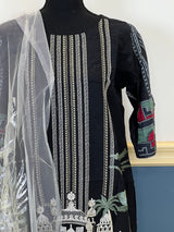 Indian Cotton Stitched Embroidery Suit Ready To Ship