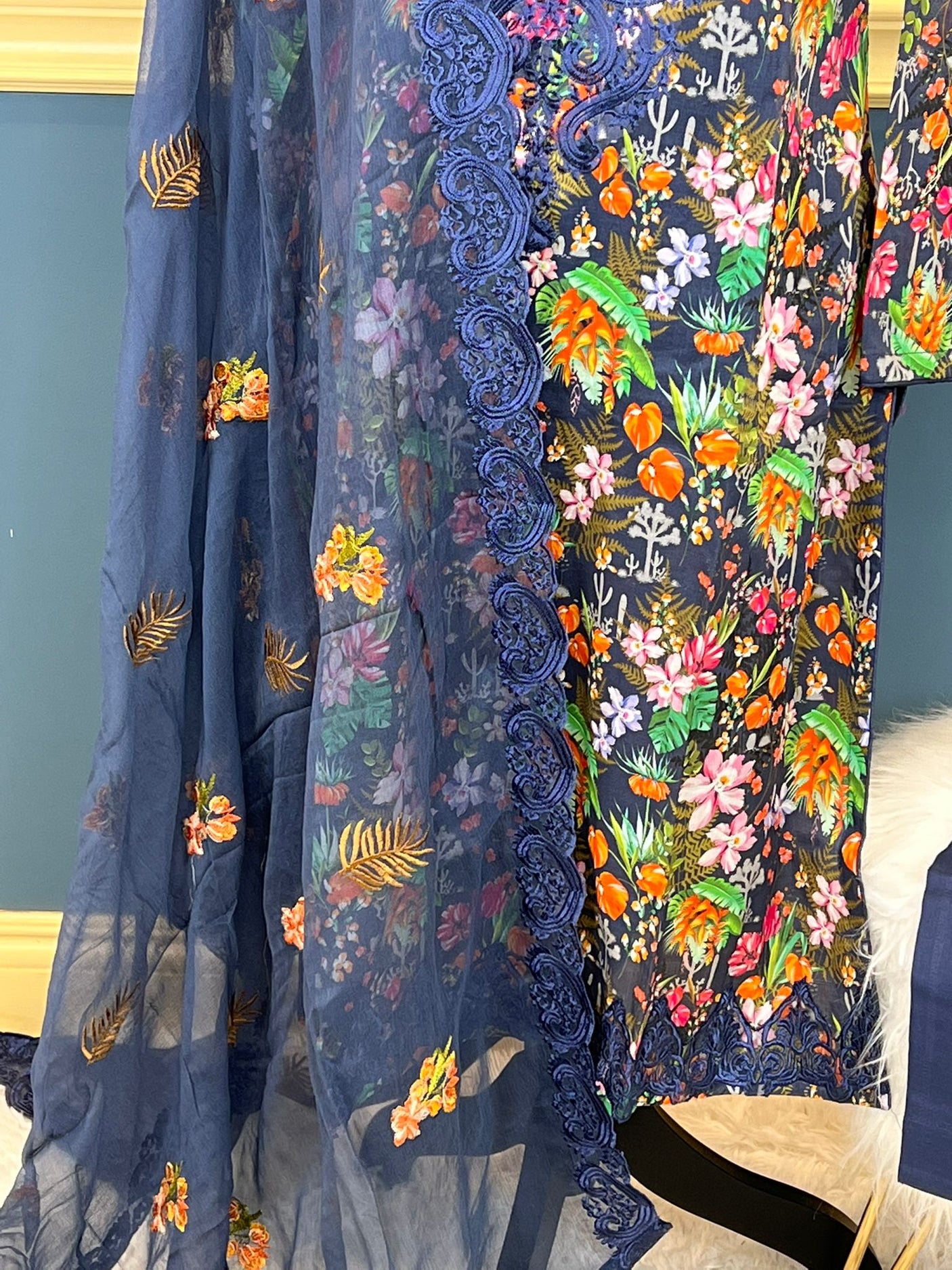 Pakistani Stitched Embroidered luxury lawn Dresses Ready To Ship