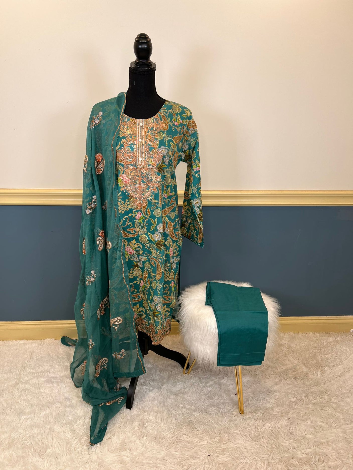 Pakistani Stitched Embroidered luxury lawn Dresses Ready To Ship