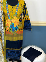 Pakistani Stitched Embroidery Lawn Suit Ready To Ship