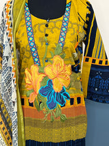 Pakistani Stitched Embroidery Lawn Suit Ready To Ship