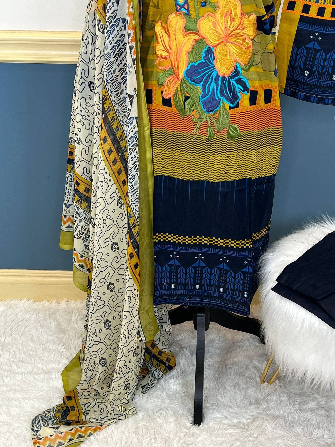 Pakistani Stitched Embroidery Lawn Suit Ready To Ship