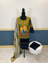 Pakistani Stitched Embroidery Lawn Suit Ready To Ship