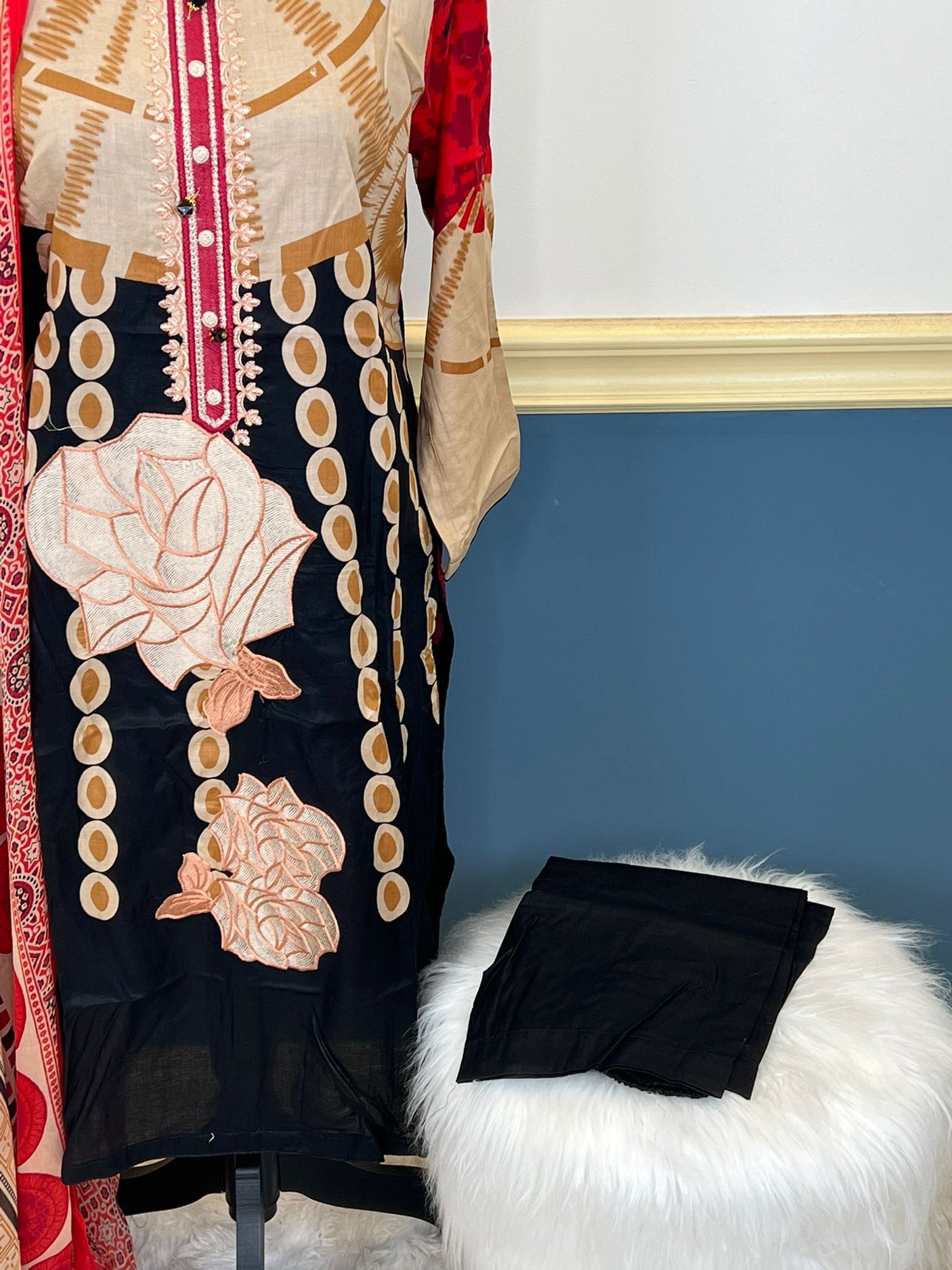 Pakistani Stitched Embroidery Lawn Suit Ready To Ship