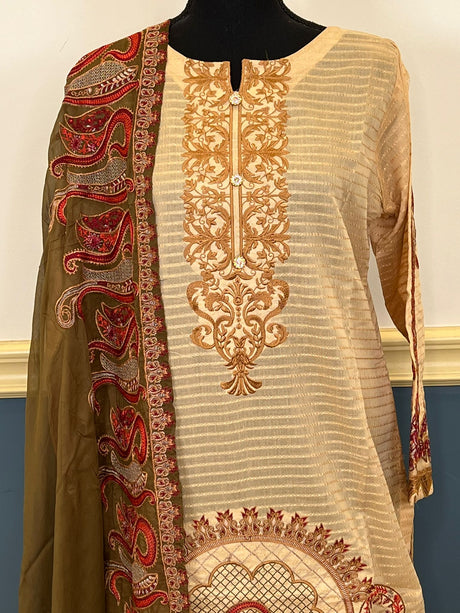 Pakistani Stitched Embroidery luxury  lawn Dresses Ready To Ship