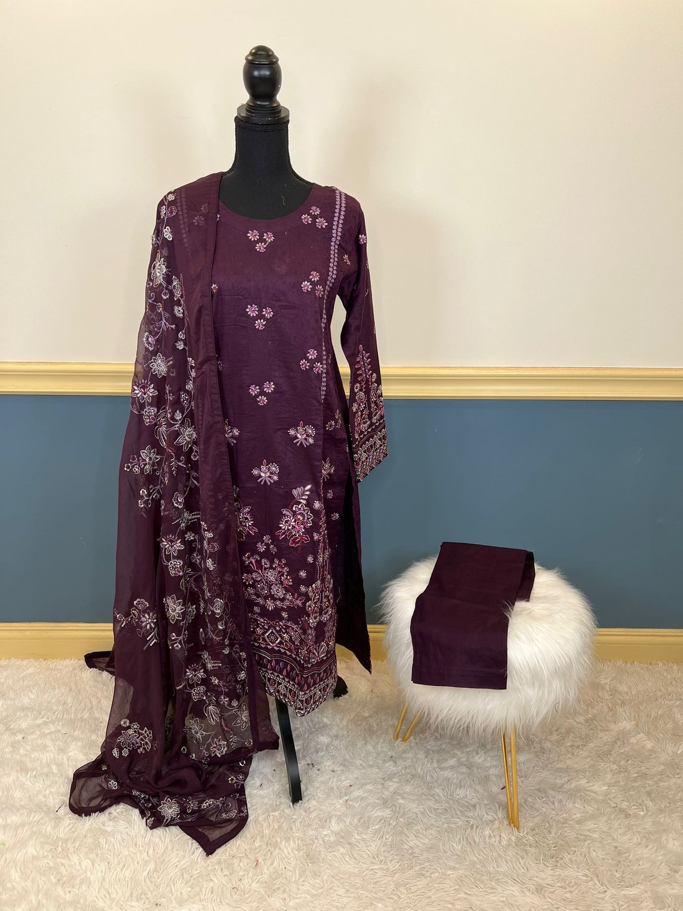 Pakistani Stitched Embroidery luxury  lawn Dresses Ready To Ship