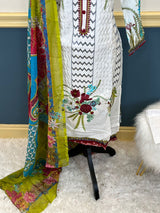 Indian Cotton Stitched Embroidery Suit Ready To Ship