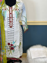 Indian Cotton Stitched Embroidery Suit Ready To Ship