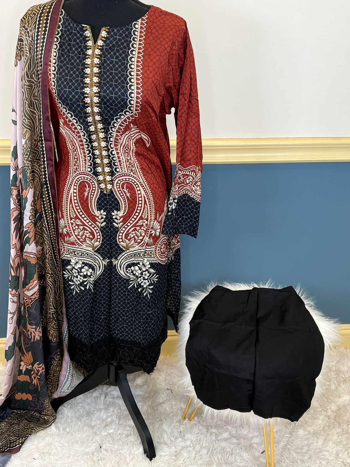 Luxury Embroidered lawn Ready To Ship