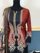 Luxury Embroidered lawn Ready To Ship