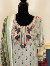 Indian Cotton Stitched Embroidery Suit Ready To Ship