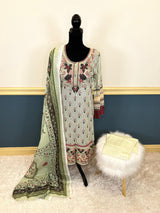 Indian Cotton Stitched Embroidery Suit Ready To Ship