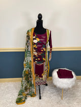 Pakistani Stitched Embroidered lawn Salwar kameez ready to ship