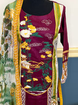 Pakistani Stitched Embroidered lawn Salwar kameez ready to ship