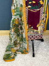 Pakistani Stitched Embroidered lawn Salwar kameez ready to ship