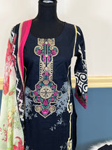 Pakistani Stitched Embroidered lawn Salwar kameez ready to ship