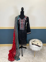 Pakistani Stitched Embroidered lawn Salwar kameez ready to ship