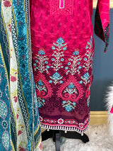 Pakistani Stitched Embroidered lawn Salwar kameez ready to ship