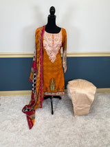 Pakistani Stitched Embroidered lawn Salwar kameez ready to ship