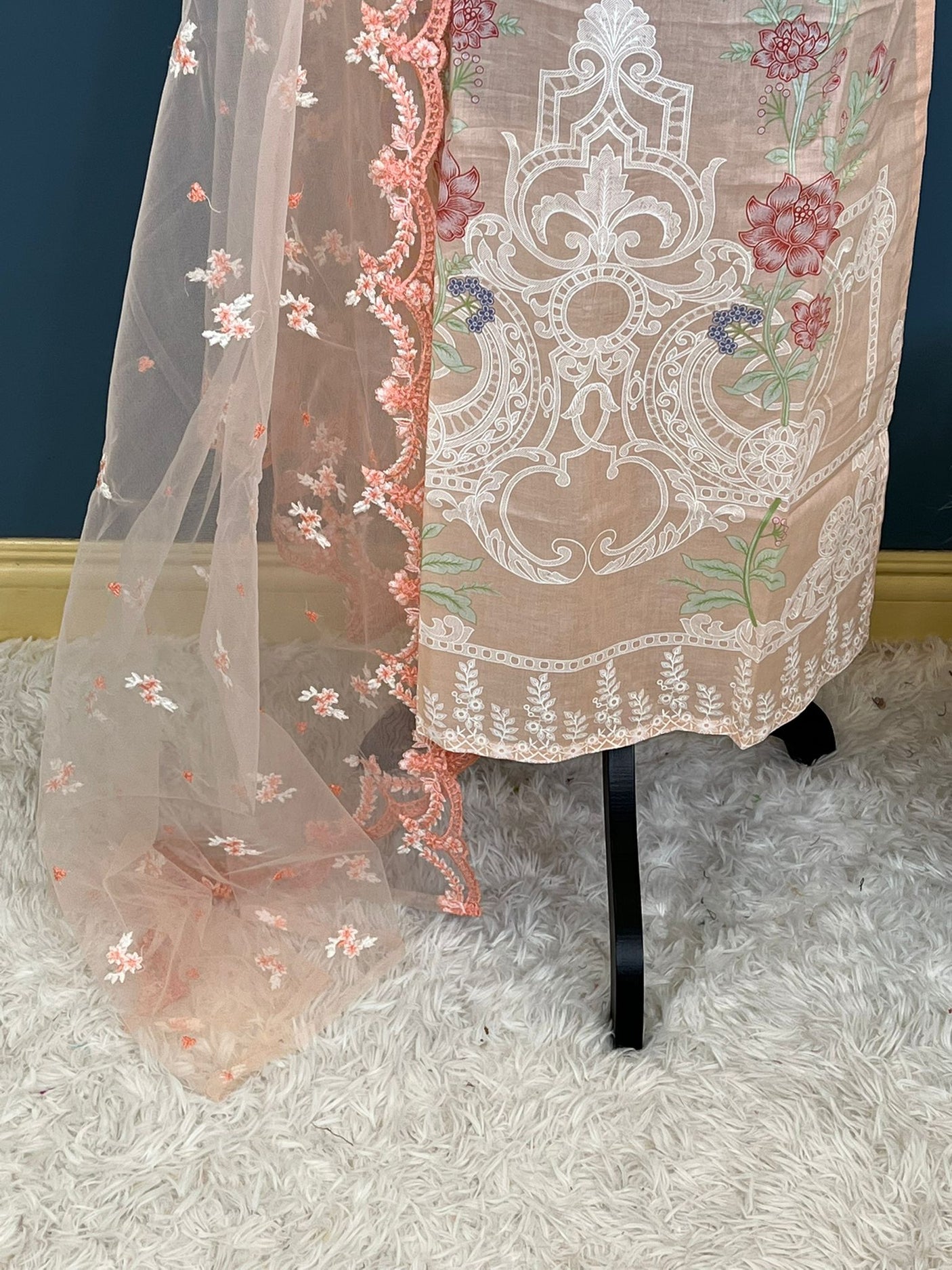 Pakistani Stitched Embroidered lawn Salwar kameez ready to ship