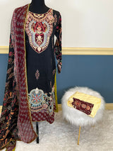 Pakistani Stitched Embroidered lawn Salwar kameez ready to ship