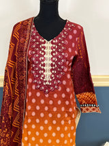 Pakistani Stitched Embroidered lawn Salwar kameez ready to ship