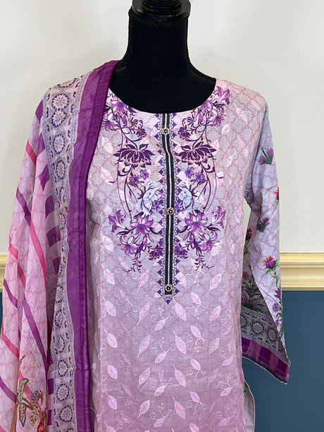 Pakistani Stitched Embroidered lawn Salwar kameez ready to ship