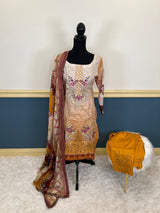 Pakistani Stitched Embroidered lawn Salwar kameez ready to ship